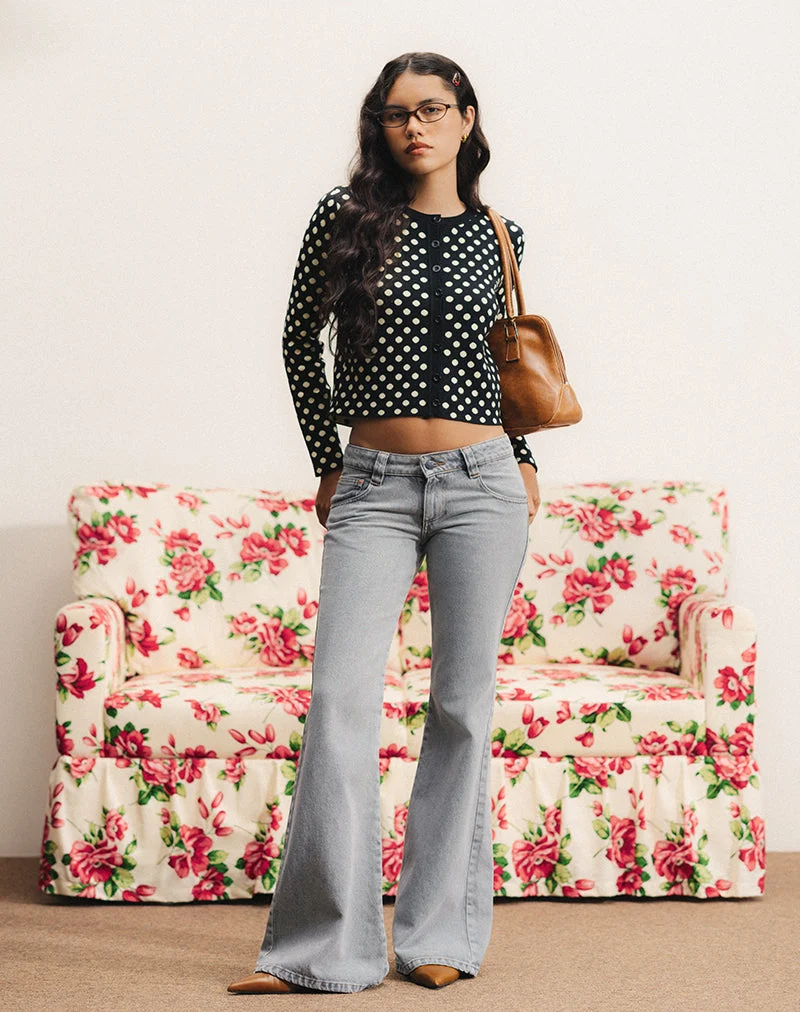 Bhavina Strickjacke in Mono Polka
