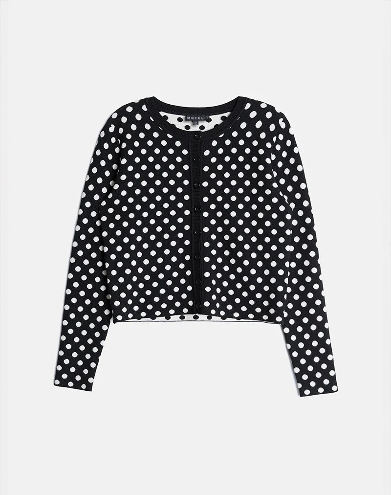 Bhavina Strickjacke in Mono Polka