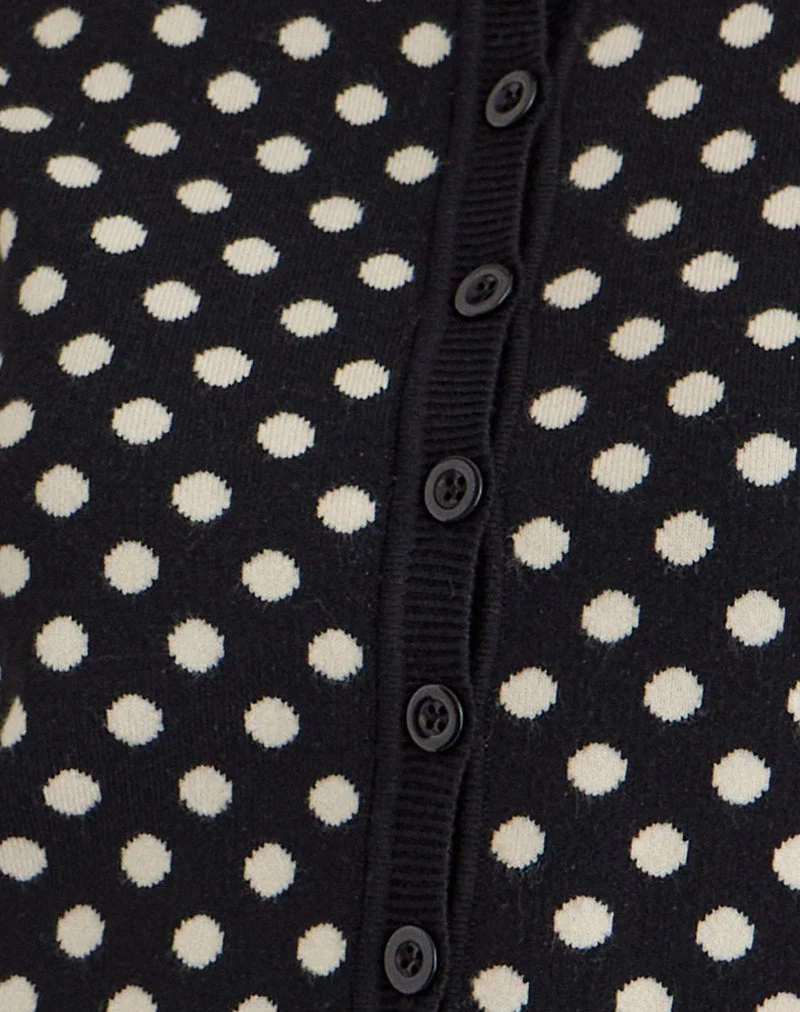 Bhavina Strickjacke in Mono Polka