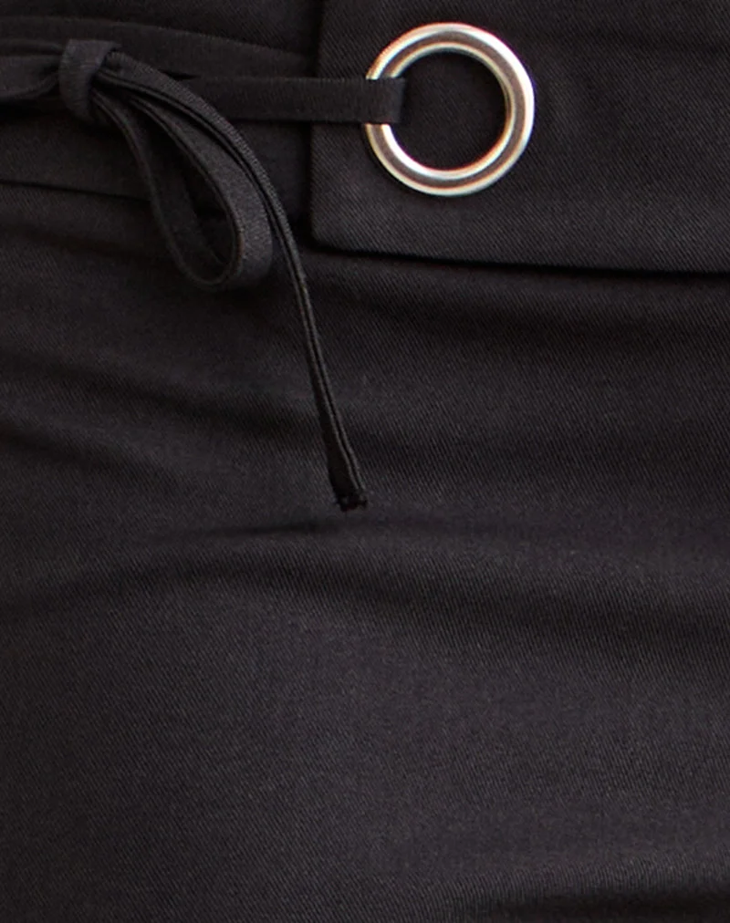 Tova Tie Tailoring Hose in Schwarz