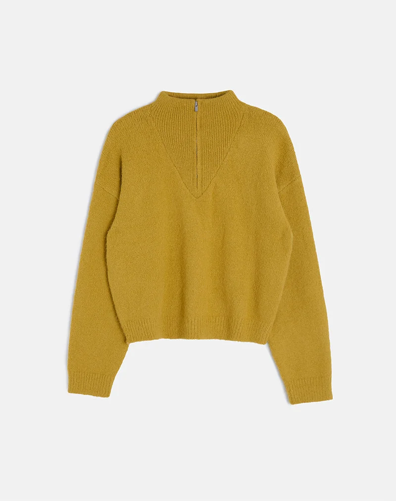 Atine Pullover in Ocker-Senf