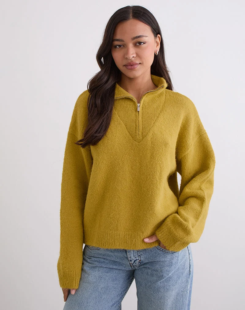 Atine Pullover in Ocker-Senf