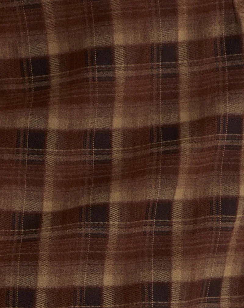Badria Midirock in Tartan Braun Rot