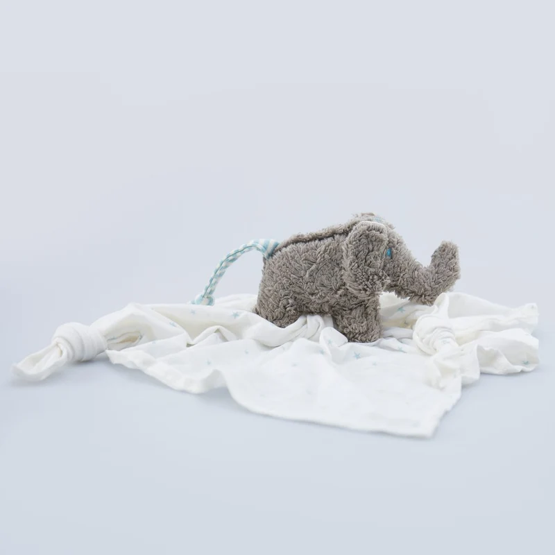 Schmusetuch Elefant blau