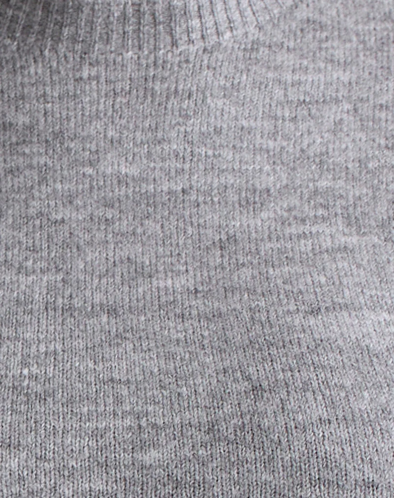 Hanuva-Top in Grau gestrickt