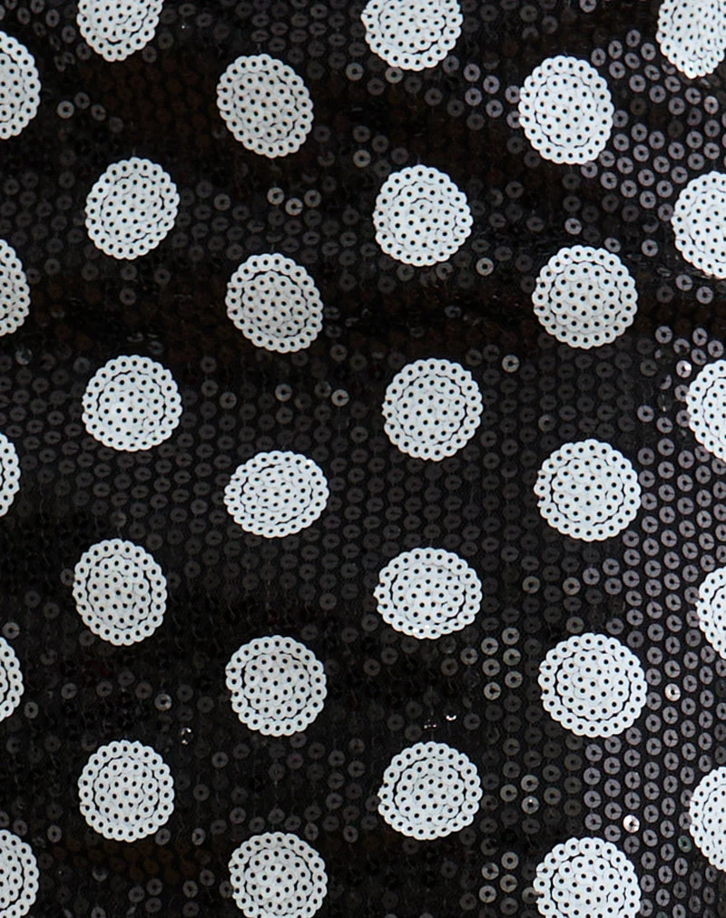 Gaera Rock aus Polka-Pailletten Monochrom