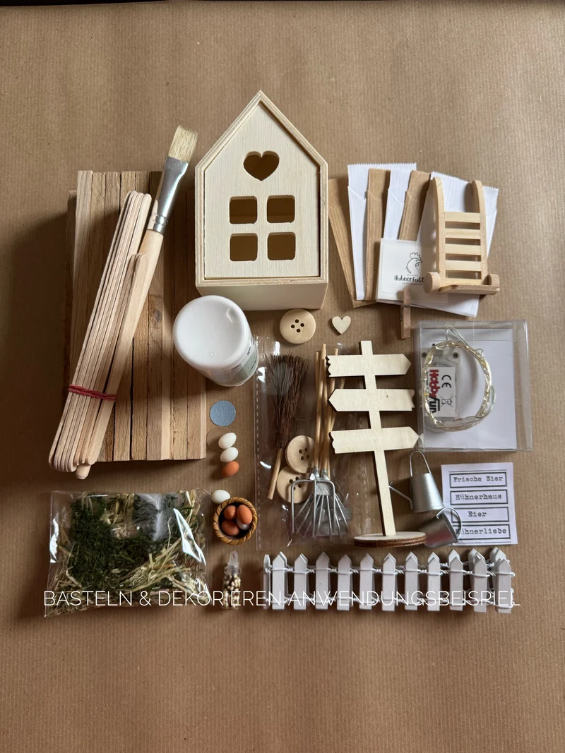 Wichtel-Hühnerstall BASTELPAKET zum Basteln