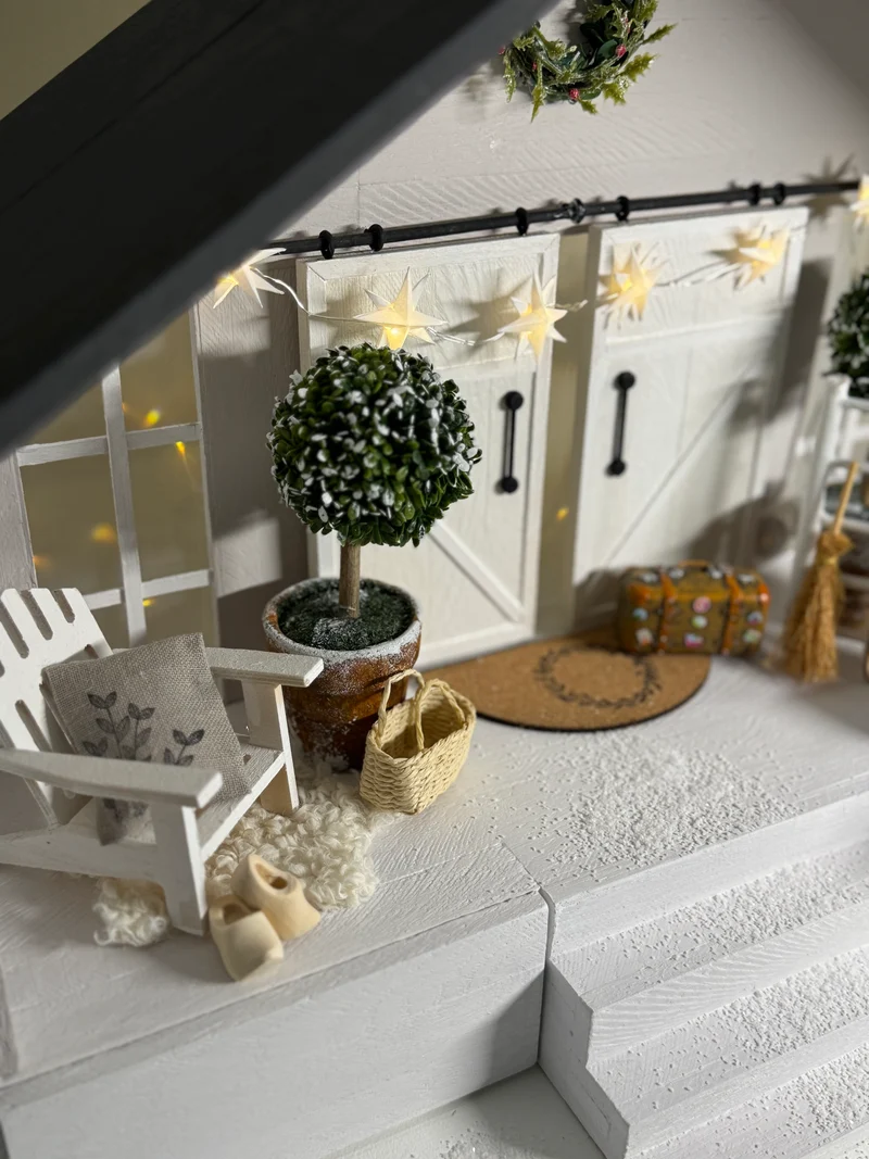 Wichtel-Chalet 2.0 - Wichtelhaus KREATIVPAKET zum Bauen mit Schiebetür incl. Downloadvorlage