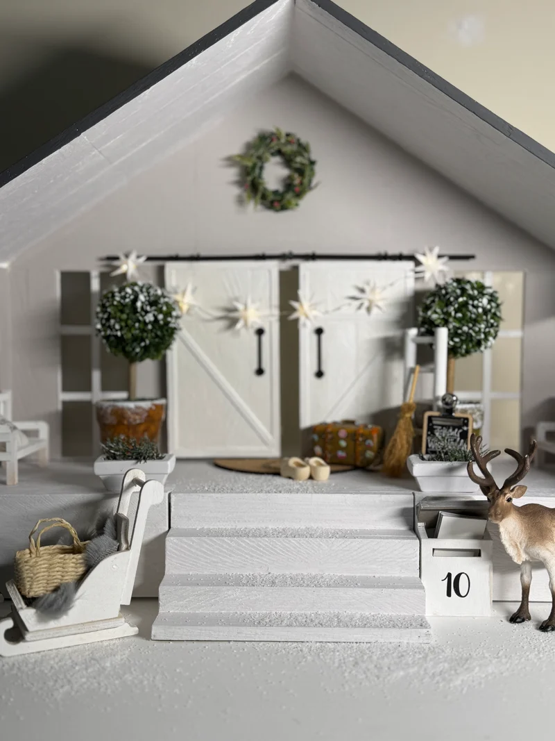 Wichtel-Chalet 2.0 - Wichtelhaus KREATIVPAKET zum Bauen mit Schiebetür incl. Downloadvorlage