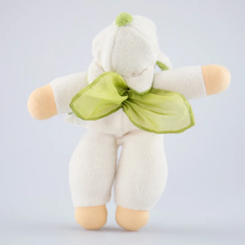 Püppchen Blumenfee natur mit Rassel - 18 cm