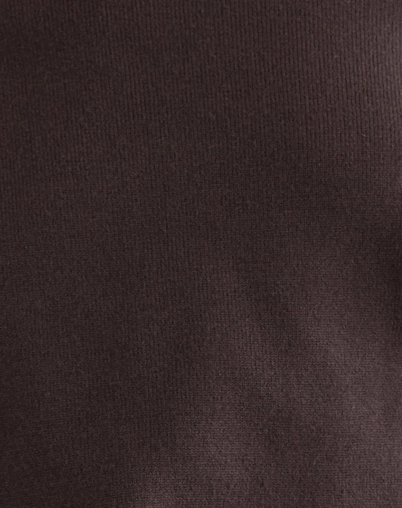Jalira Asymmetrischer Pullover in Braun