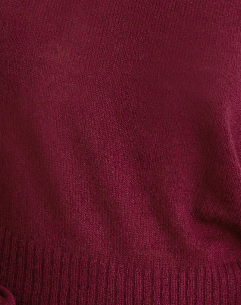 Suena Asymmetrischer Pullover in Wein