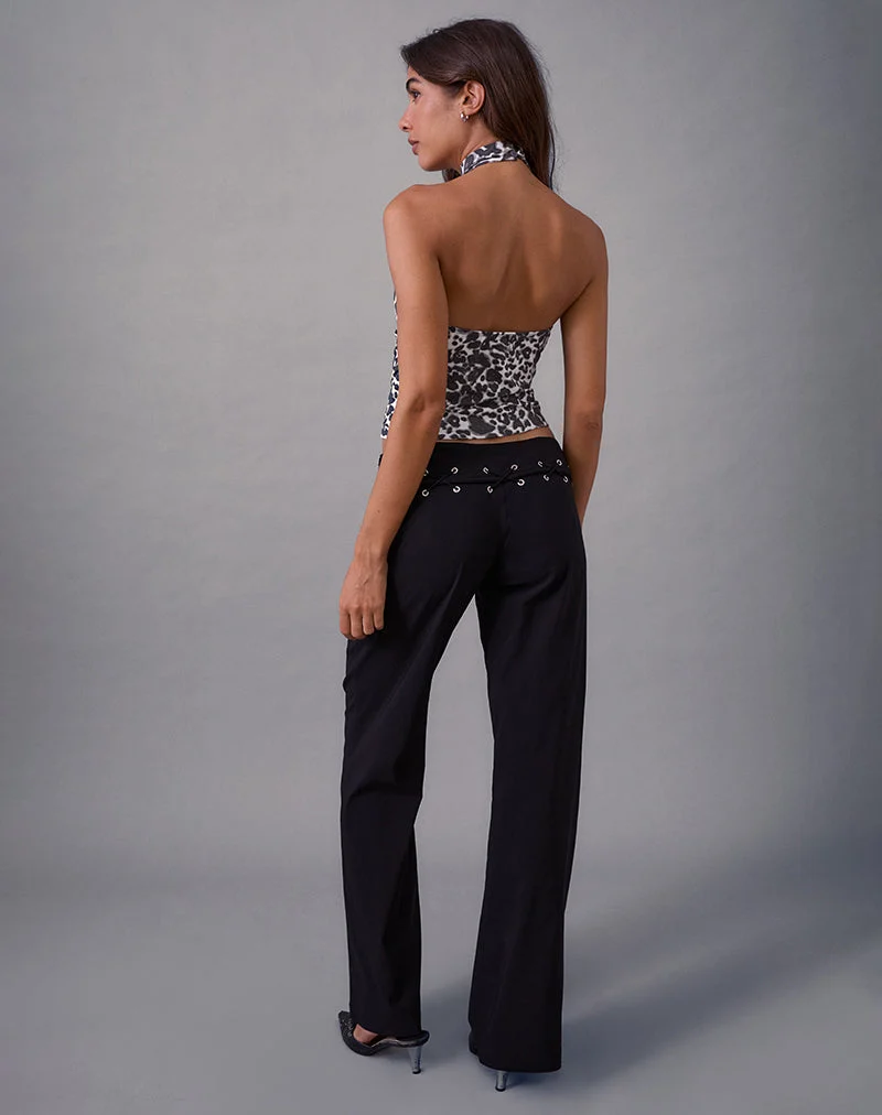 Lirina Lace Up Hose in Tailoring Schwarz