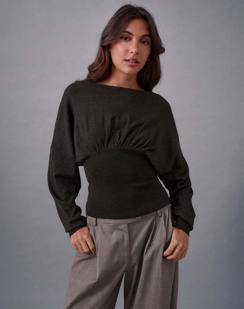 Arvel Pullover in Knit Charcoal