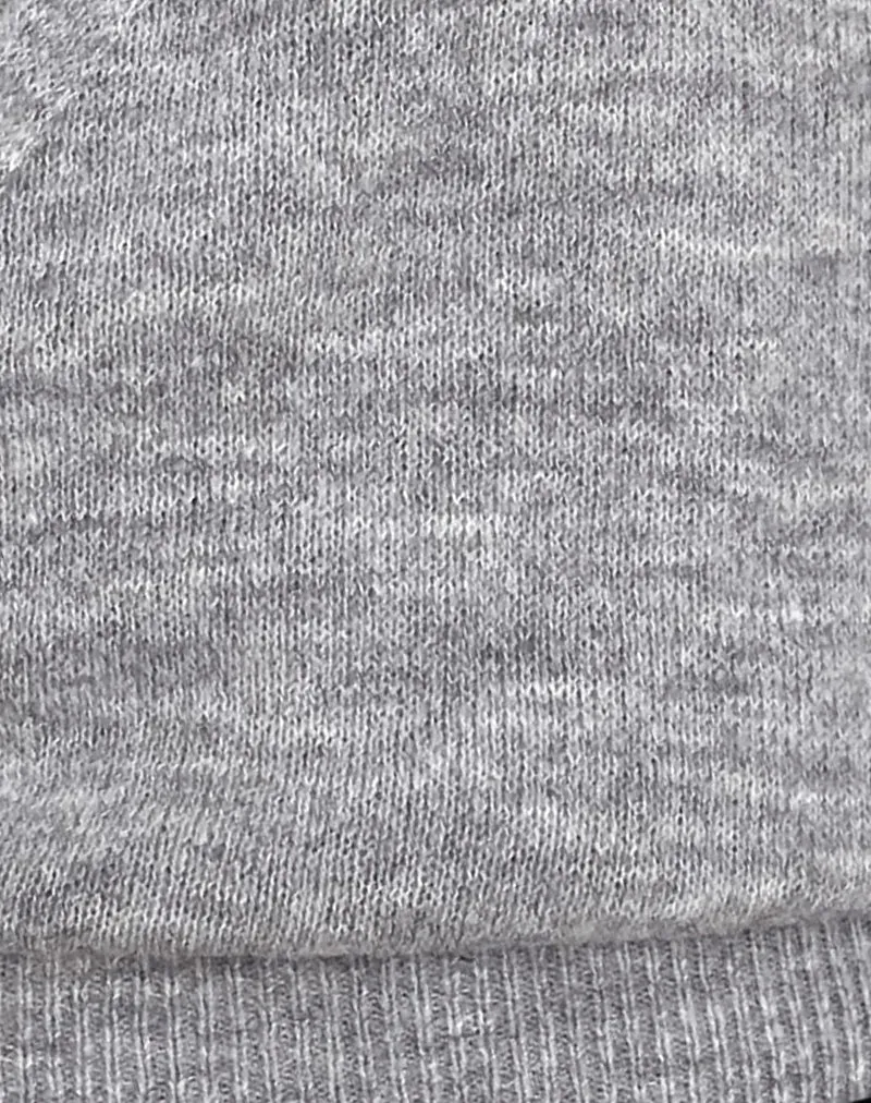Saroya Wickeltop aus Strick in Grau