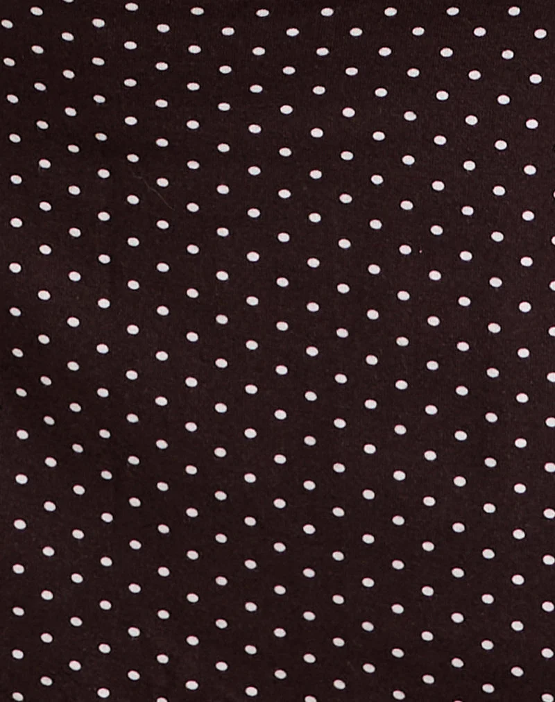 Luel Wickel-Skort in Micro Polka Braun