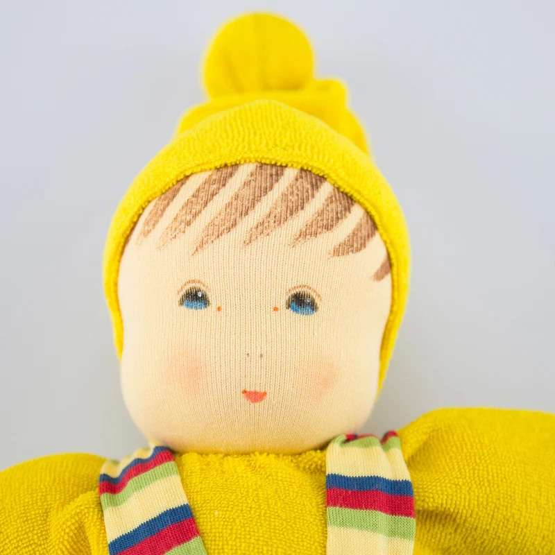 Nanchen Puppe 'Bub' gelb - 33 cm