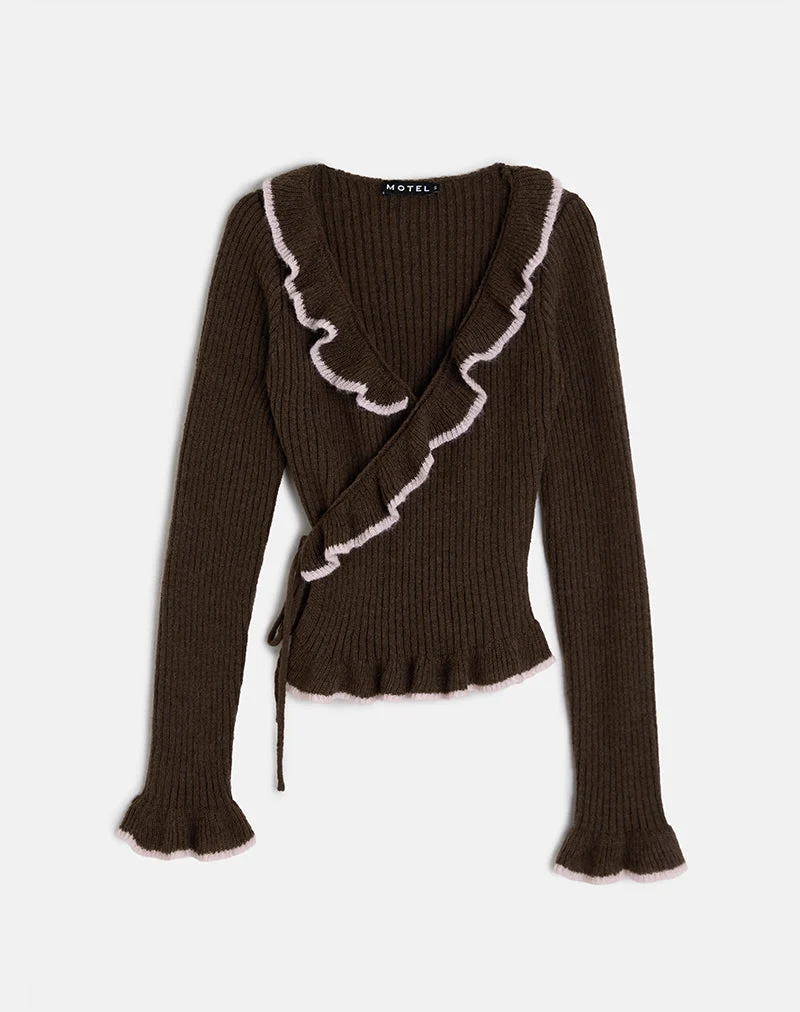 Christella Top in Zartbitterschokolade mit Rosa