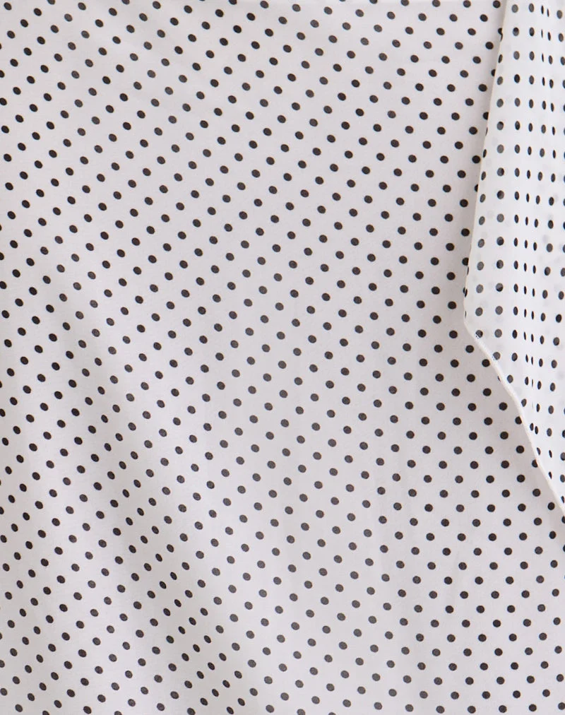Neza Midirock in Weiß Basic Polka Schwarz