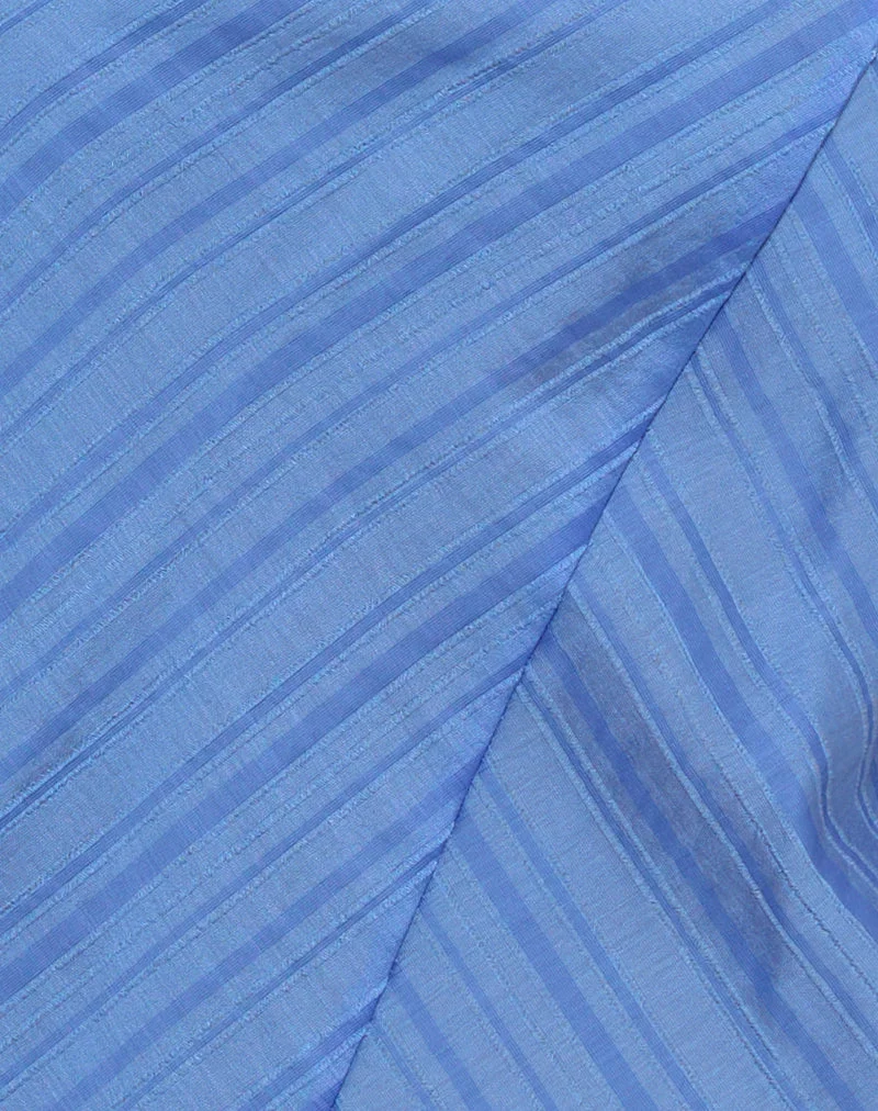 Narella Top aus Chiffonstreifen Blau