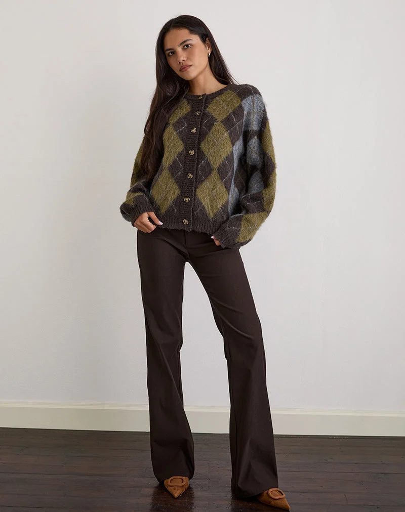 Falita Hose in Tailoring Dunkelbraun