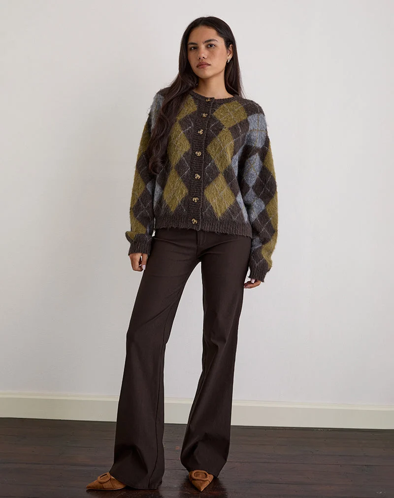 Falita Hose in Tailoring Dunkelbraun