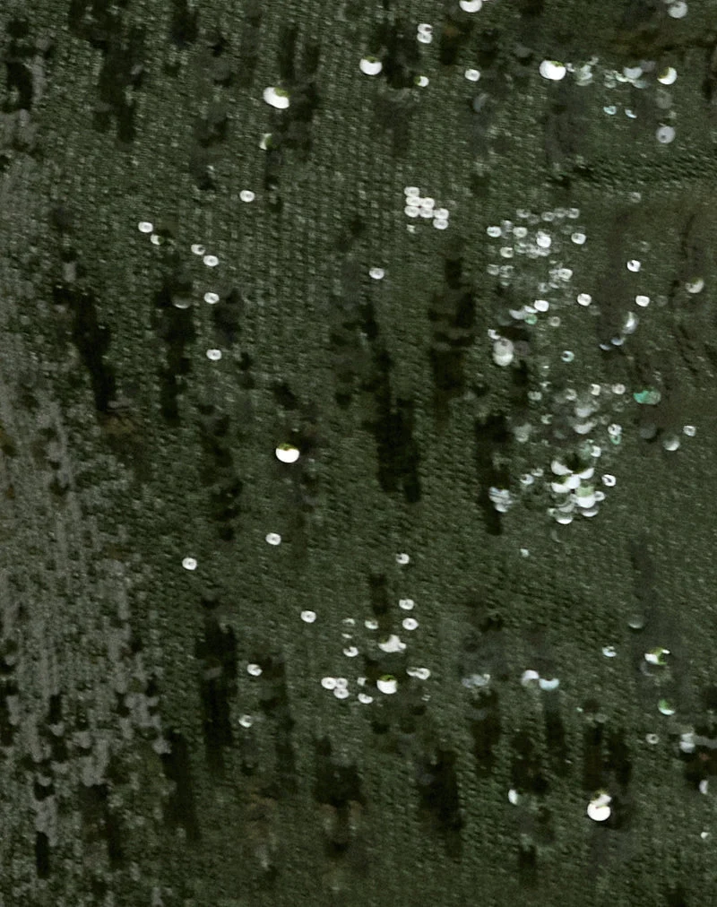 Zumaya Trägerkleid aus gemischtem Paillettenstoff Khaki