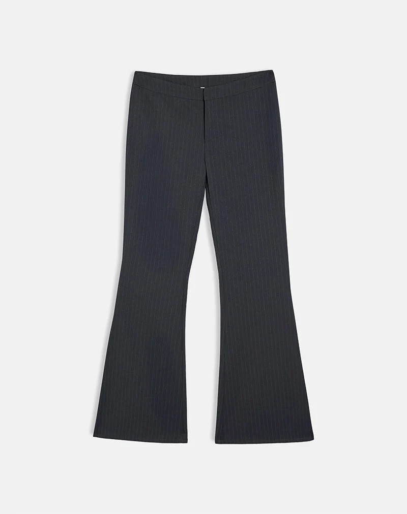 Malvinas Hose in Tailoring Grau Gestreift