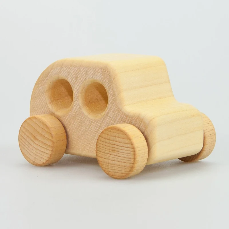 Holzauto rund - 2 Fenster