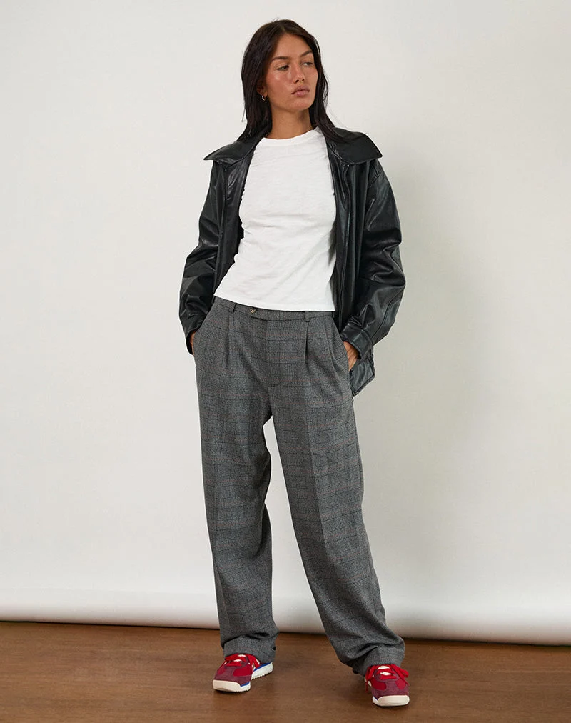 Brayden Hose in Tailoring Grau Karo