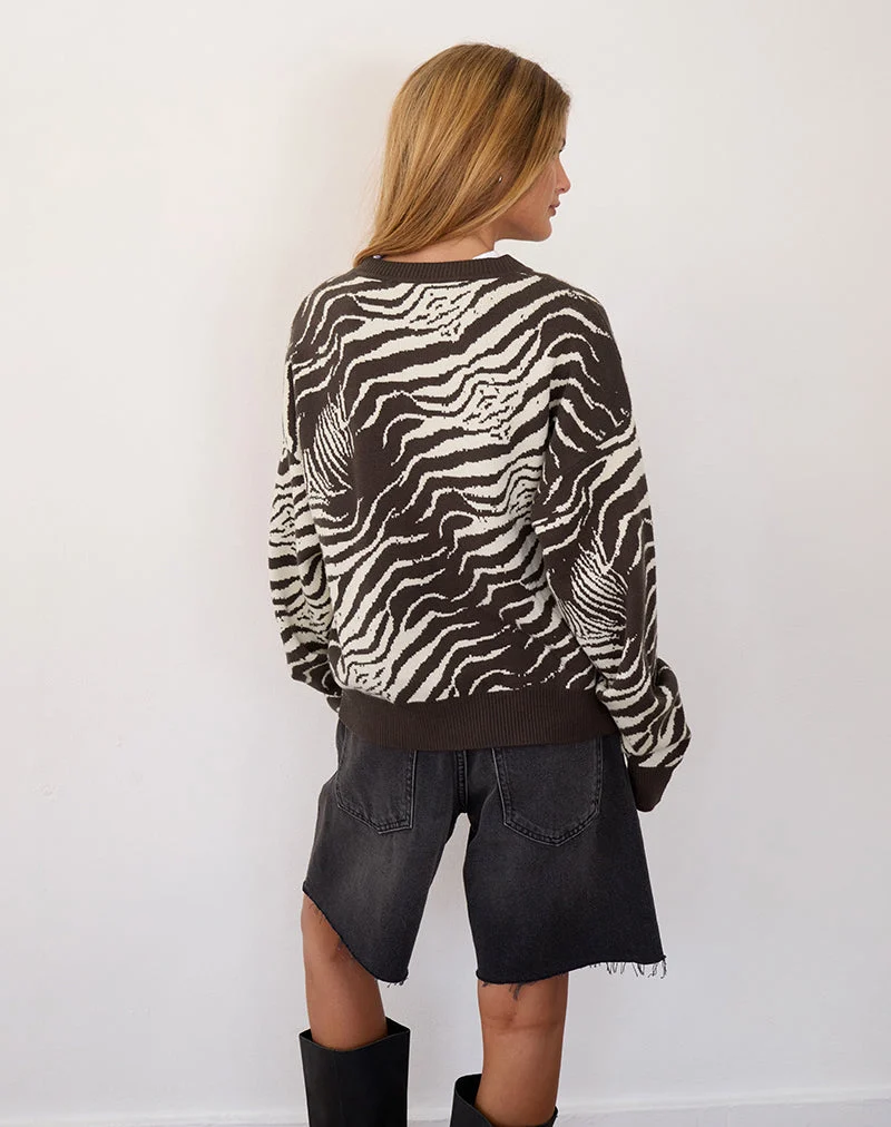 Luceta Strickjacke in Wild Animal