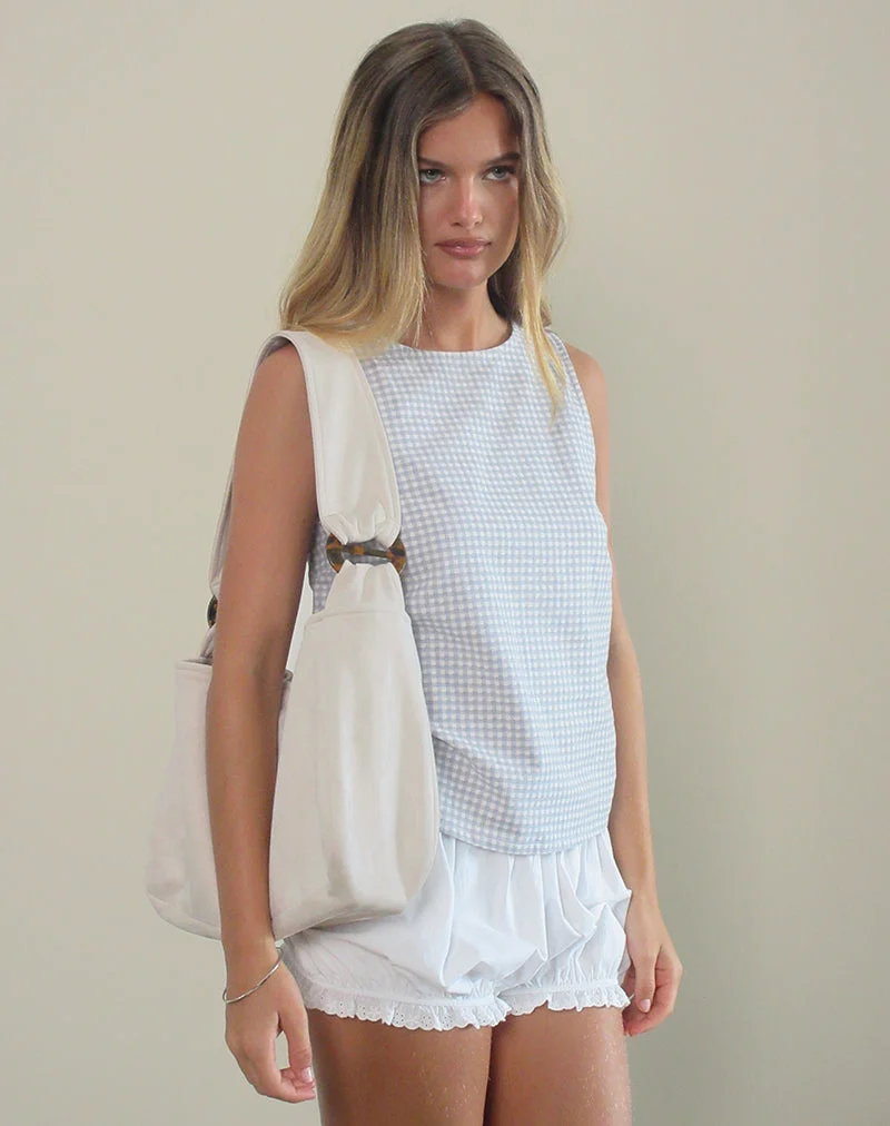 Tetira Tasche mit doppelter Schildpattschnalle in Creme