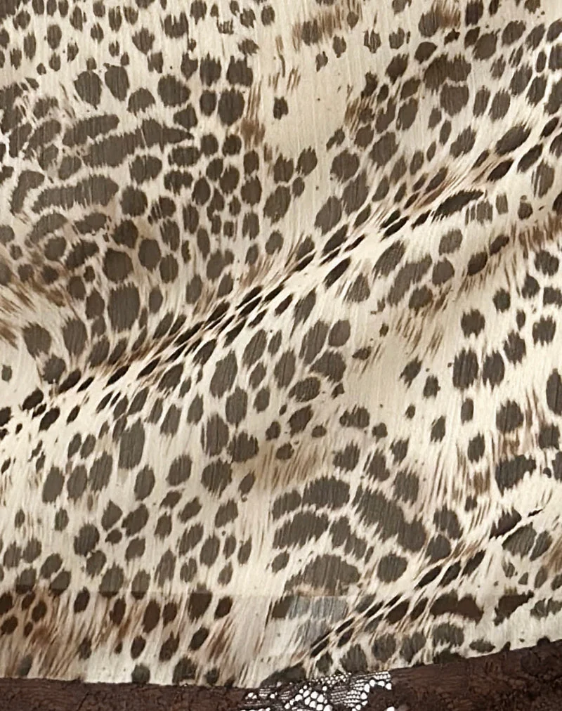 Philena Mini-Slipkleid in Wild Leopard