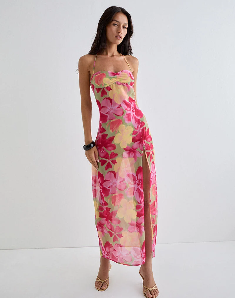 Fasha Maxikleid in Bold Multi Colour Floral