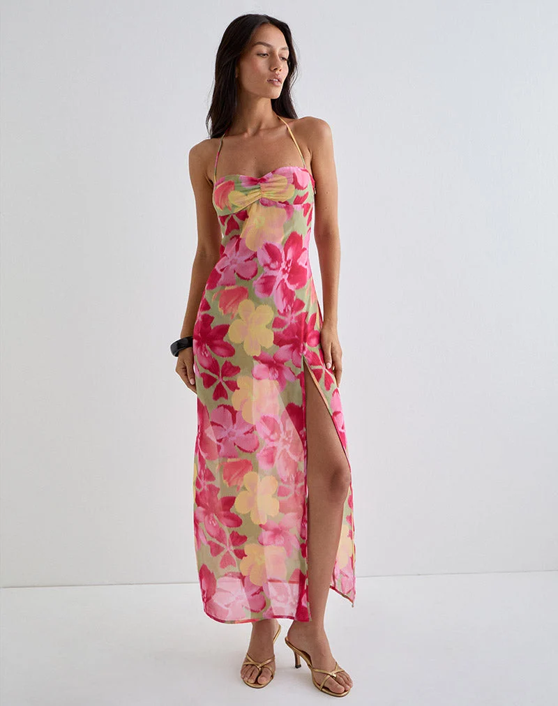 Fasha Maxikleid in Bold Multi Colour Floral