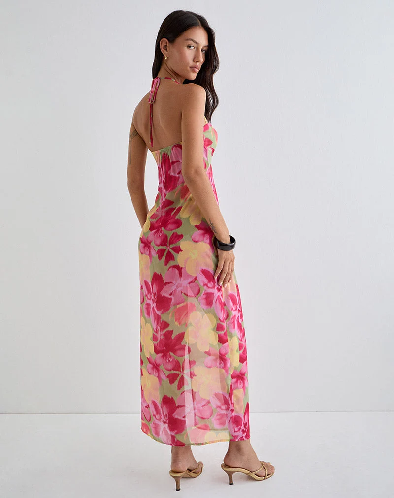Fasha Maxikleid in Bold Multi Colour Floral
