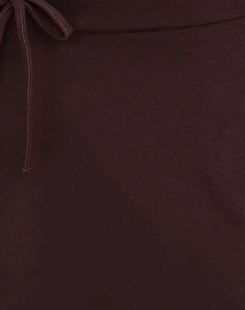Saeko Micro Skort in Bitterschokolade