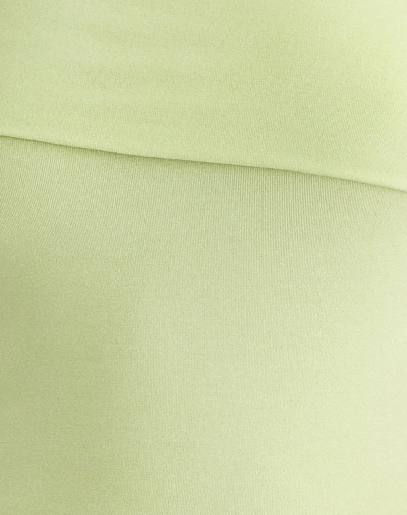Marga One Shoulder Top in Pistazie