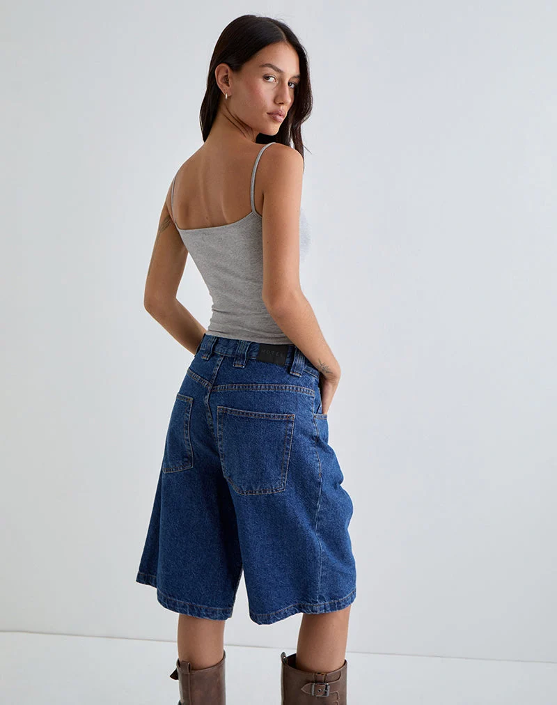 Solay Vest Top in Grau meliert