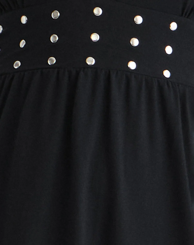 Leisoa Minikleid in Schwarz