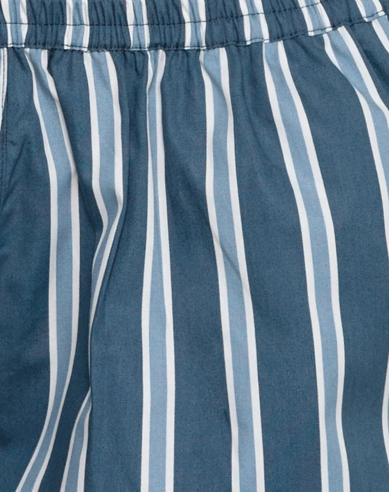 Sibo Short aus Popeline Formal Stripe Navy