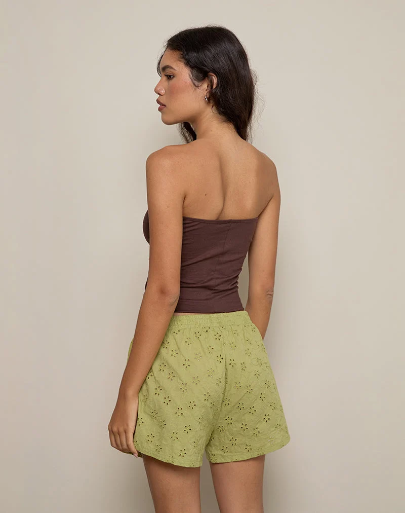 Verie Short in Little Daisy Broderie Lime