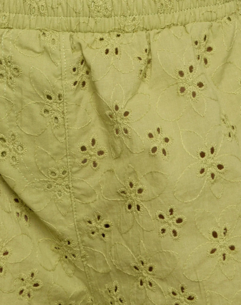Verie Short in Little Daisy Broderie Lime