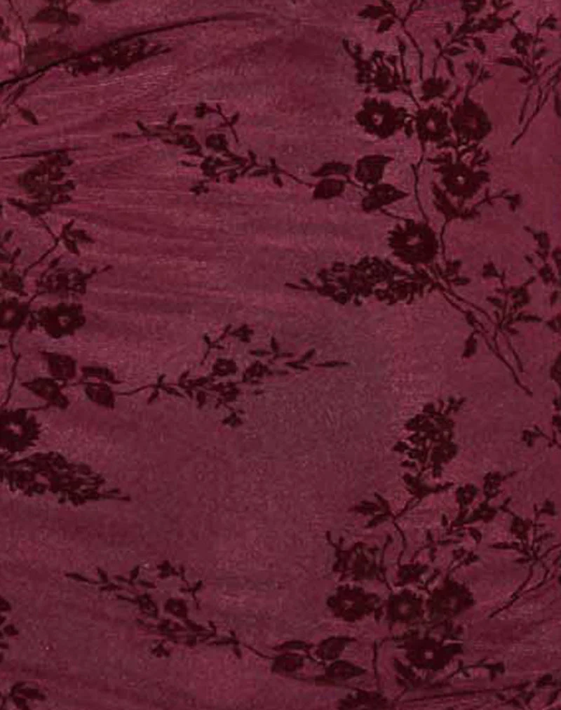 Sriti Minikleid in Botanical Flower Maroon