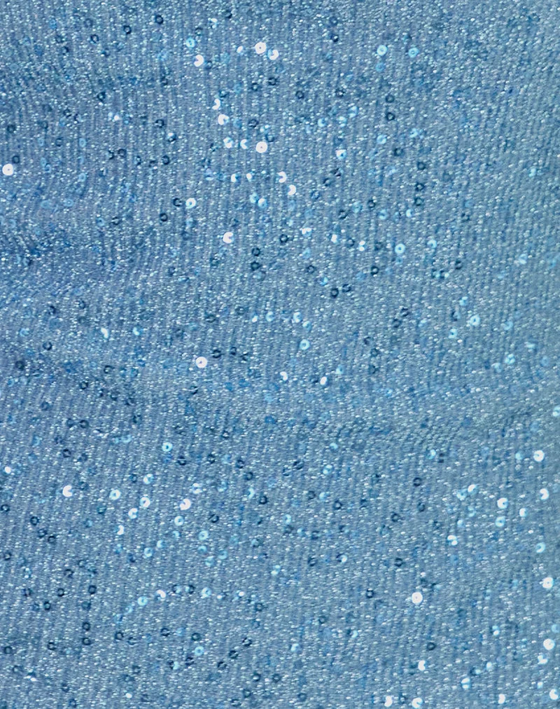 Hamal Minikleid aus Pailletten Blau