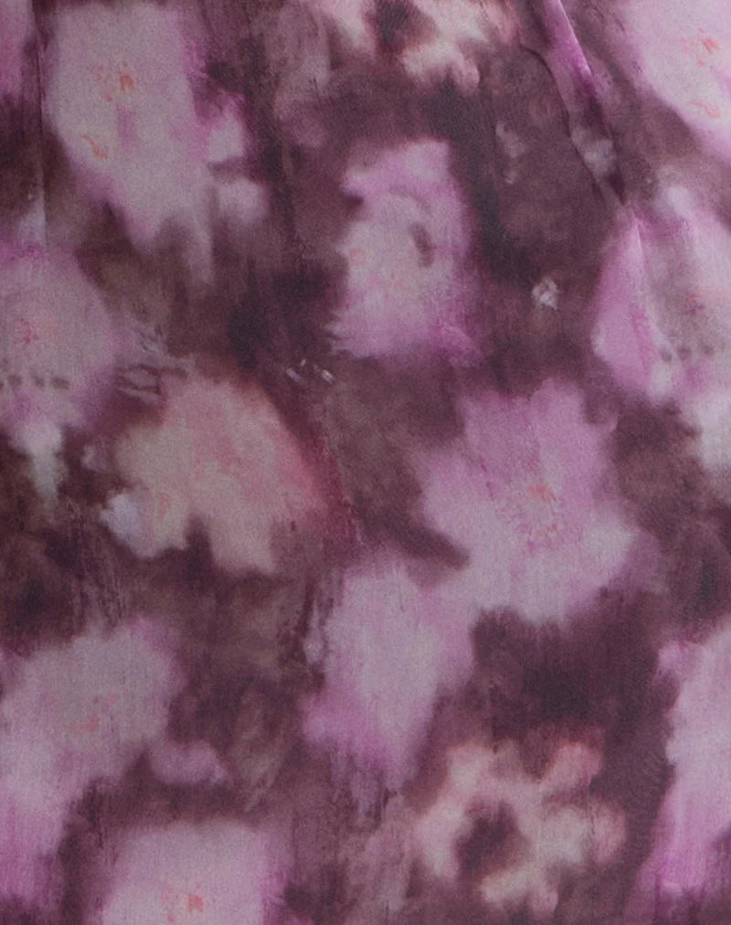 Carmila Minikleid aus geblümtem Chiffon in Lila