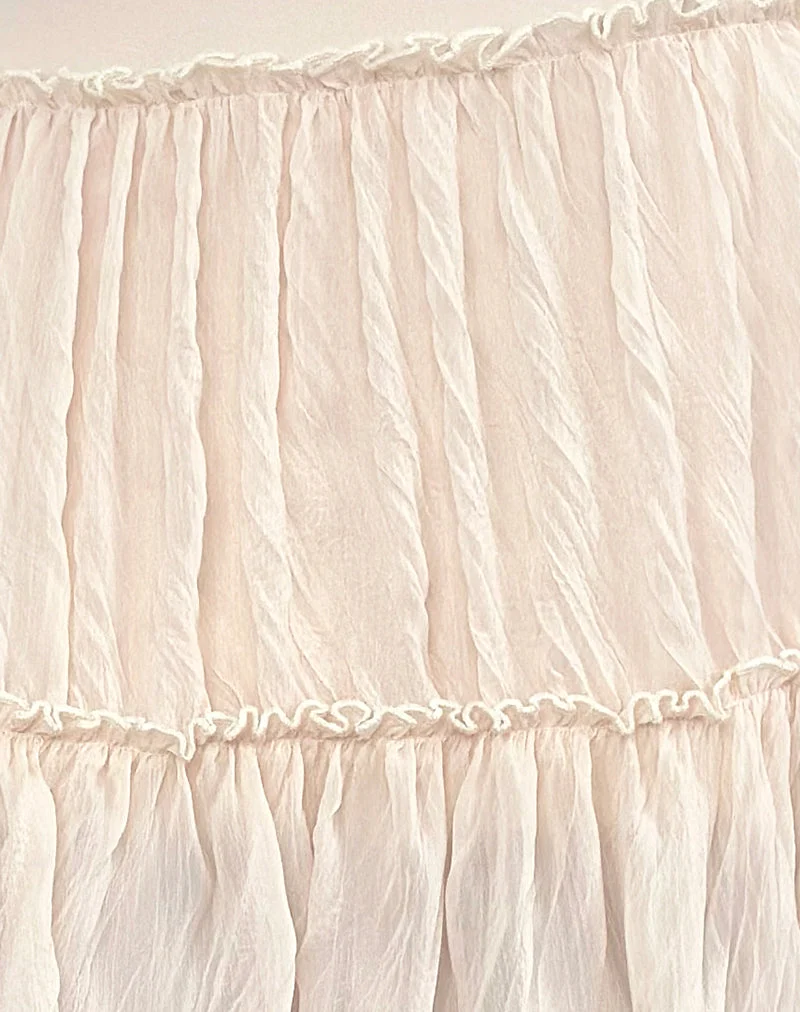 Anahita Stufenrock aus Chiffon Buttercreme