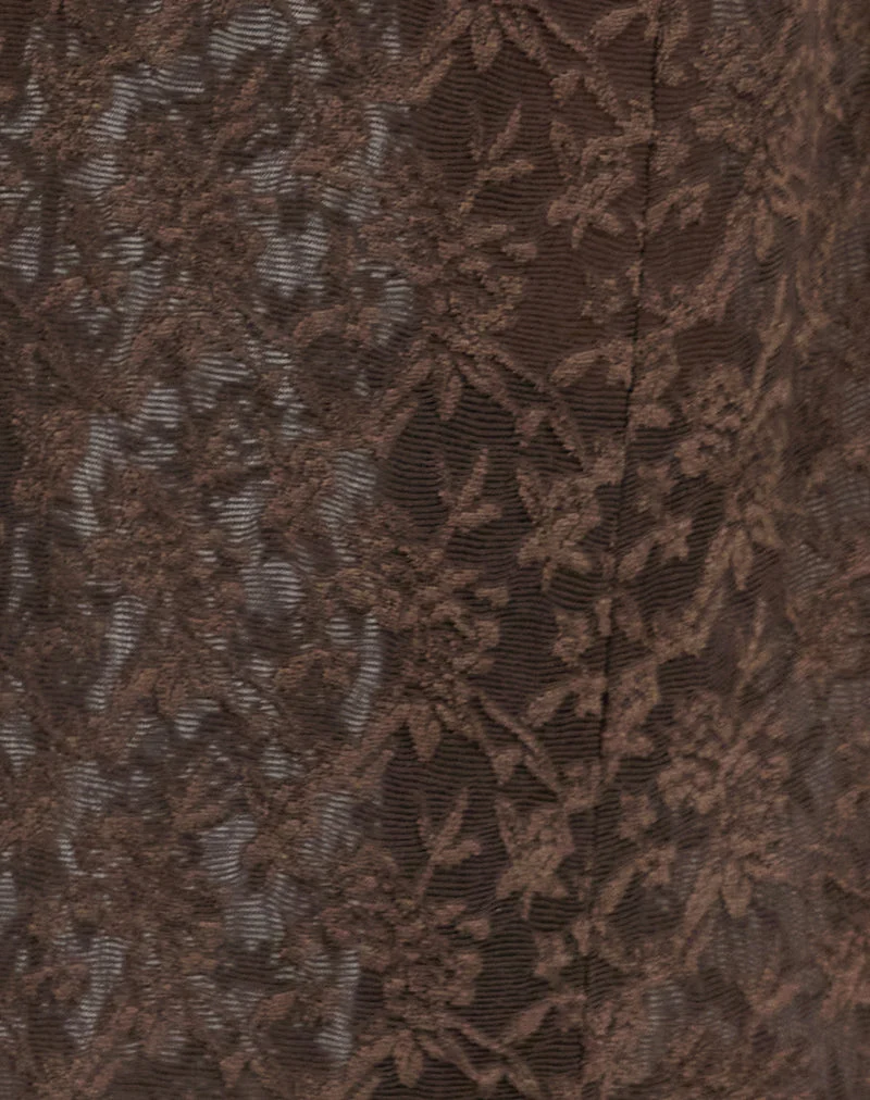 Tulus Rock aus Jacquard-Strick Dunkelbraun