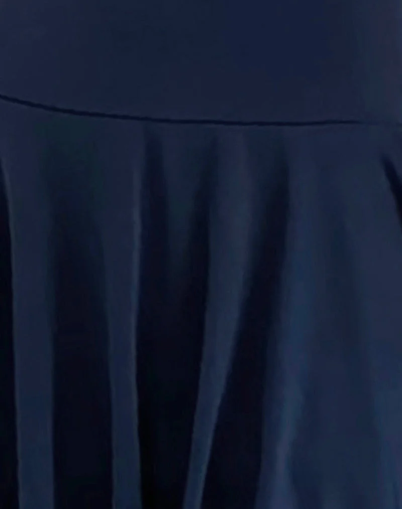 Maisha Minikleid mit offenem Rücken und Schleife in Slinky Navy