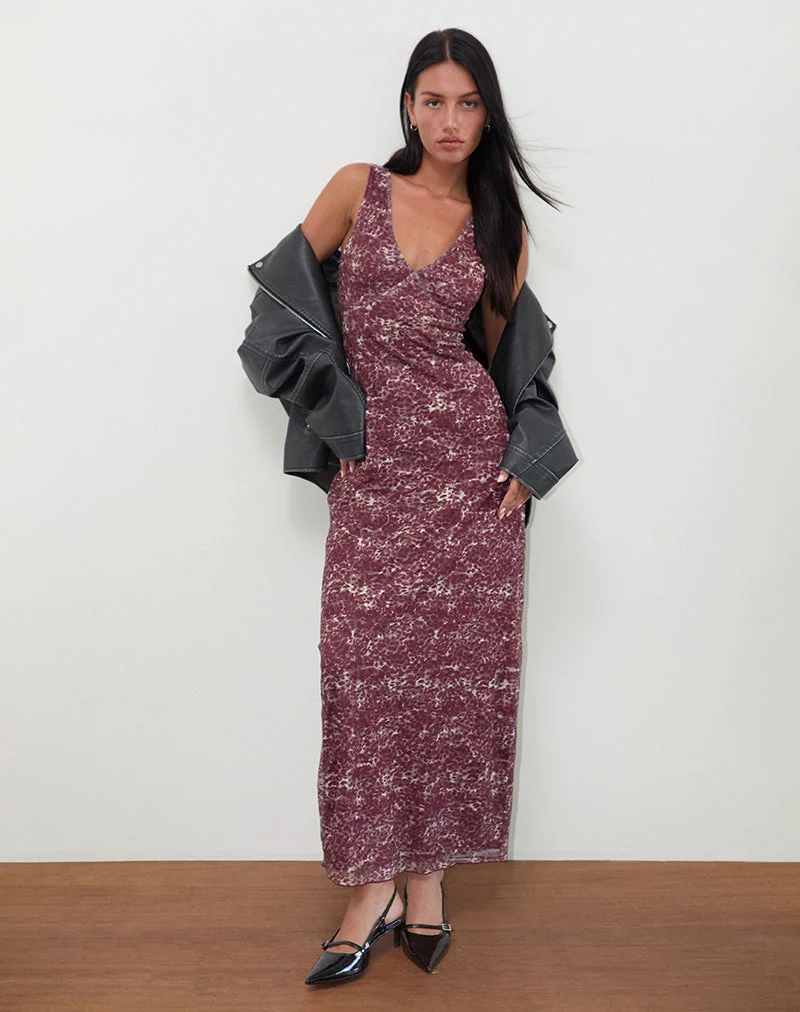 Vatika Maxikleid in abstraktem Leo Spot